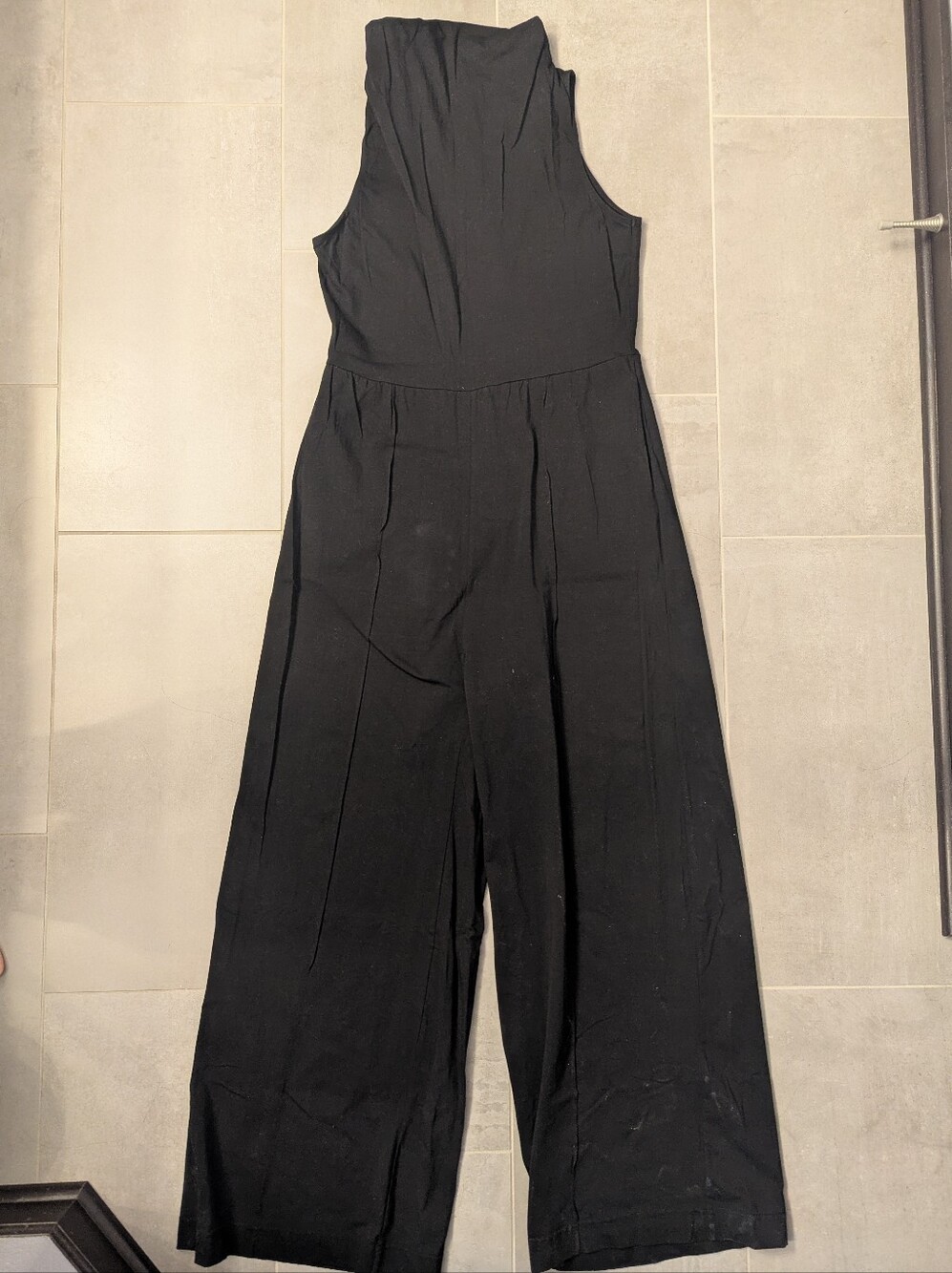 Pact Clothing black jumpsuit sz Large EUC